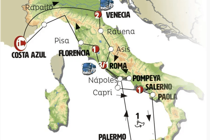 Italia de Norte a Sur