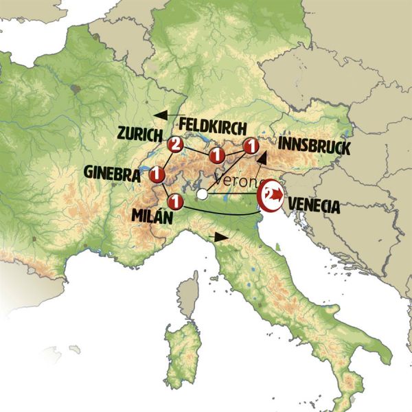 Recorremos Norte de Italia Tirol y Suiza
