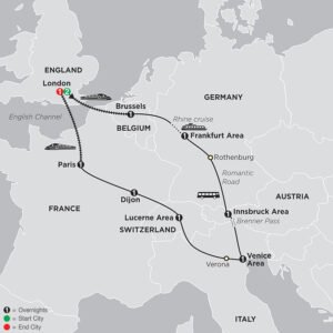 Siete países, Venecia y París con Londres 11 días de Londres a Londres (no incluye boletos de avión)