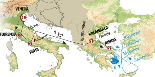 Italia, Grecia y Crucero por el Egeo  CABINA INTERNA