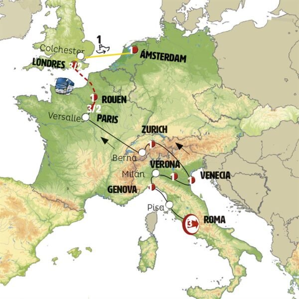 Italia, Suiza y Paris +i / Tour desde