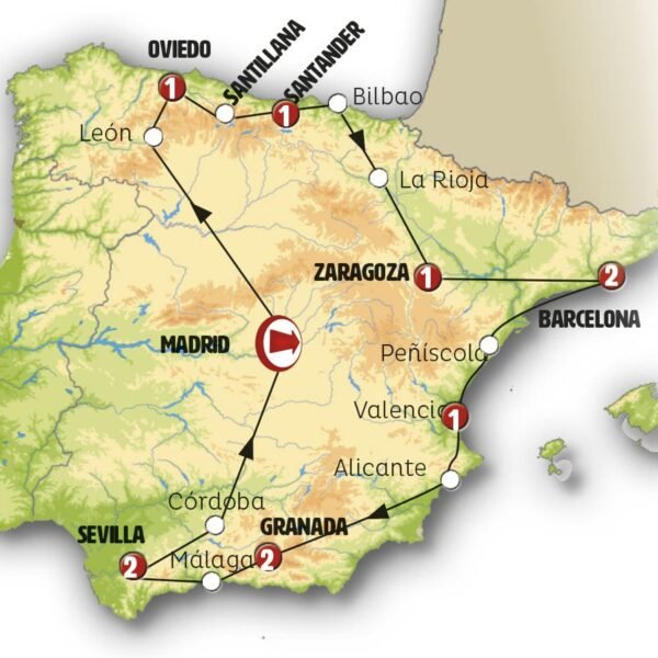 España de norte a sur