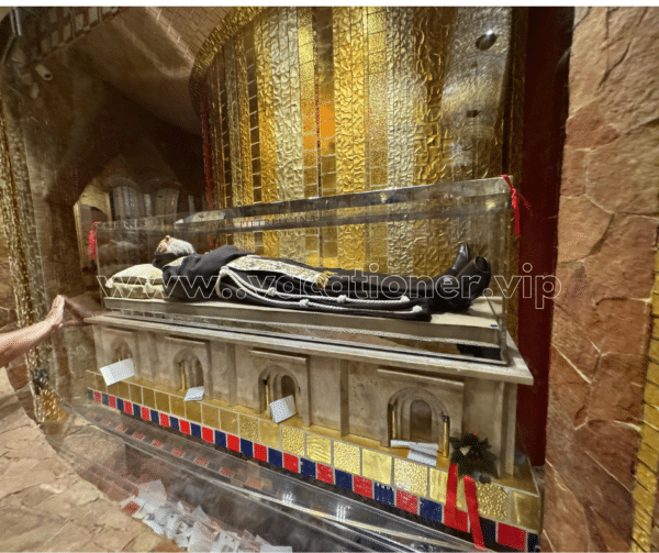 Urna de cristal Padre Pio
