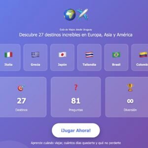 Juega y aprende sobre diferentes destinos