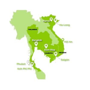 Sudeste Asiático: Vietnam, Camboya y Tailandia
