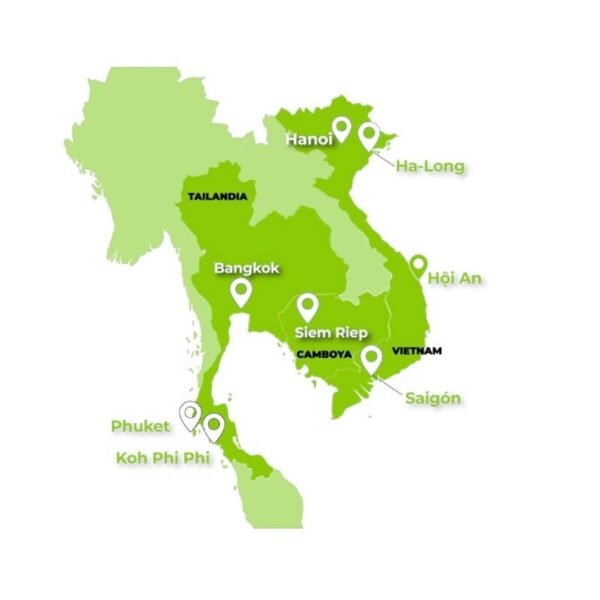 Sudeste Asiático: Vietnam, Camboya y Tailandia