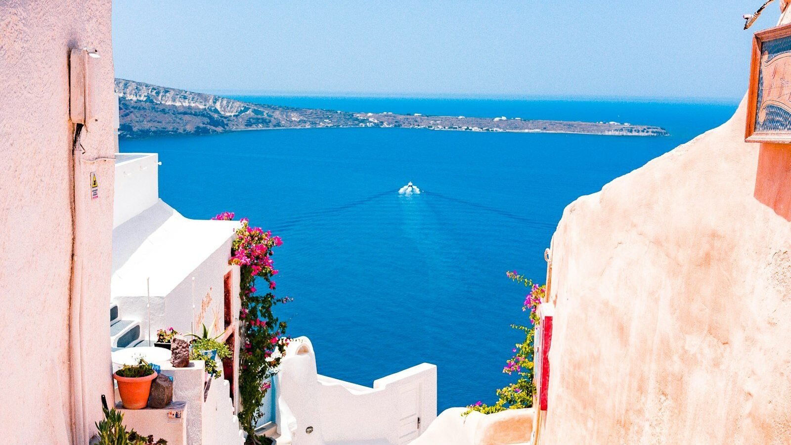 Casas blancas de Santorini, Grecia