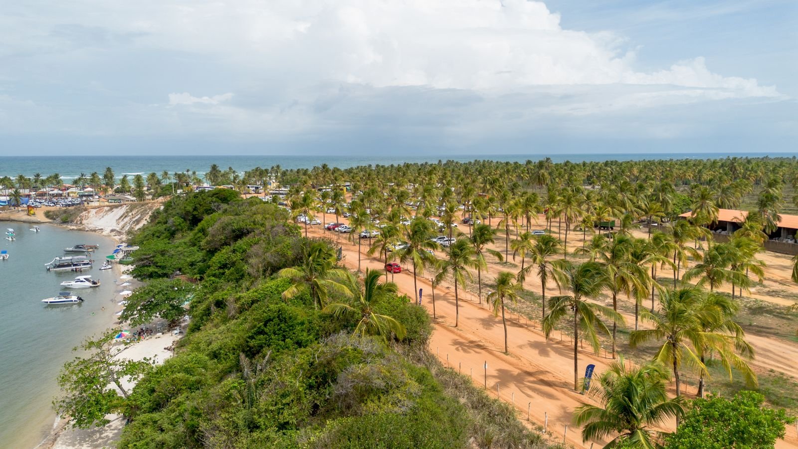 Viajar a Maceió desde Uruguay con vista aérea de playa y palmeras